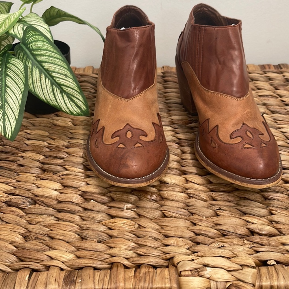 Jeffrey Campbell Ankle Cowboy Leather Booties